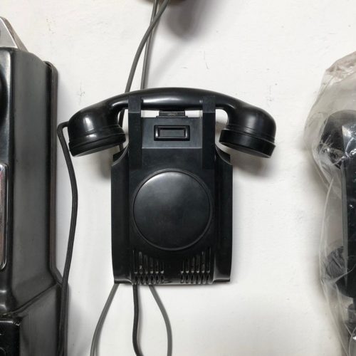 Telefono nero da parete anni '70