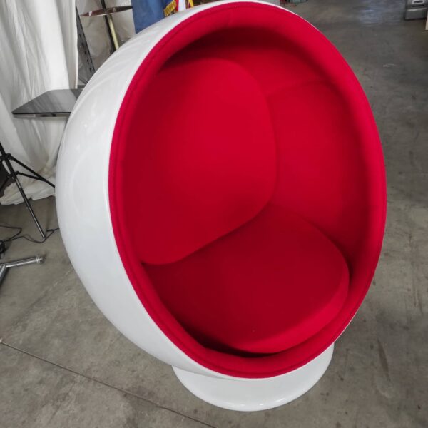 BALL CHAIR poltrona Anni 70 Rossa - immagine 3