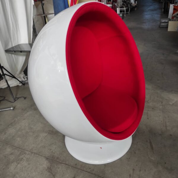 BALL CHAIR poltrona Anni 70 Rossa - immagine 4