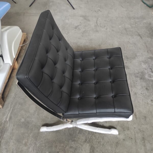 POLTRONA BARCELONA NERA PELLE - immagine 3